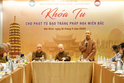 Rà soát công tác tổ chức 'Khoá tu Phật tử Đạo tràng Pháp Hoa khu vực phía Bắc'